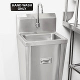 Hand Wash Only Plastic Sign - Black and White, 9" x 3"