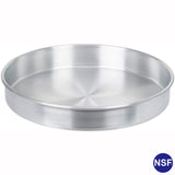 Commercial Aluminum Round Cake Pan Straight Side 2'' H, NSF Certified
