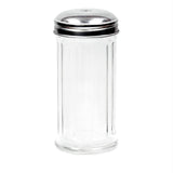 Restaurant 12 oz. Glass Sugar Pourer Dispenser with Stainless Steel Cap