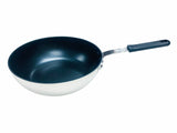 11" Aluminum Stir Fry Pan with Silicone Handle, Height 3 1/2"