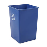 Professional Janitorial 35 Gallon Square Polypropylene Trash Can