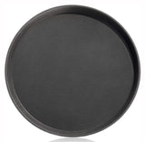 Professional Restaurant Grade Round Plastic, Rubber Lined Non-Slip Tray