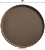 Professional Restaurant Grade Round Plastic, Rubber Lined Non-Slip Tray