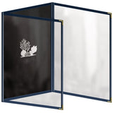 Commercial Deluxe Sewn 8 1/2x11 1/4" Blue 6 View Foldout Vinyl Menu Cover