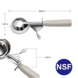 Food Grade Stainless Steel Scoops NSF Certified Plastic Handle 9 Colors