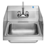 Commercial NSF Stainless Steel Wall Mount Hand Sink Basin with Drain