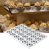 Professional Commercial Grade Natural Aluminum Muffin Cupcake Pan 24Cup