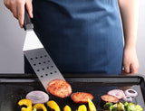 Professional Stainless Steel Perforated Spatula Turner with Plastic Handle