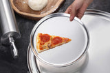 Professional Restaurant-Grade Aluminum Pizza Pan, Baking Tray, Coupe Style