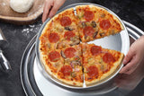 Professional Restaurant-Grade Aluminum Pizza Pan, Baking Tray, Wide Rim