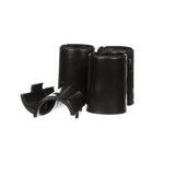 Commercial 1 1/2'' Black Plastic Wire Shelf Clips Split Sleeves (4/Pk)