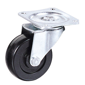 Commercial 5" Swivel Plate Caster with Rubber Wheel