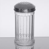 Restaurant 12 oz. Glass Sugar Pourer Dispenser with Stainless Steel Cap