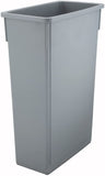 Janitorial 23 Gallon Slim Rectangular Polypropylene Trash Can