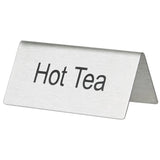 3" x 1 1/2" Double Sided Stainless Steel Table Tent Sign