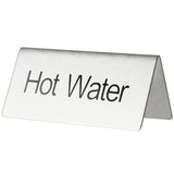 3" x 1 1/2" Double Sided Stainless Steel Table Tent Sign