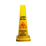 Professional Cone Shape Wet Floor Caution Sign, 27-Inch Height, Plastic