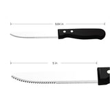 Professional Commercial Steak Knives Plastic Handle 5 Inch Heavy-Duty Blade, 12 pack